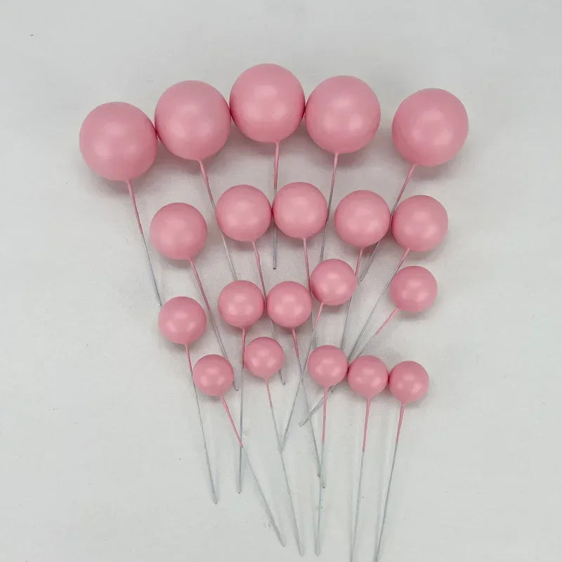 20pcs Mix Size Red Heart Cake Toppers Valentine's Day Resin Love Cupcake Flag For Wedding Engagement Party Cake Balls Decoration