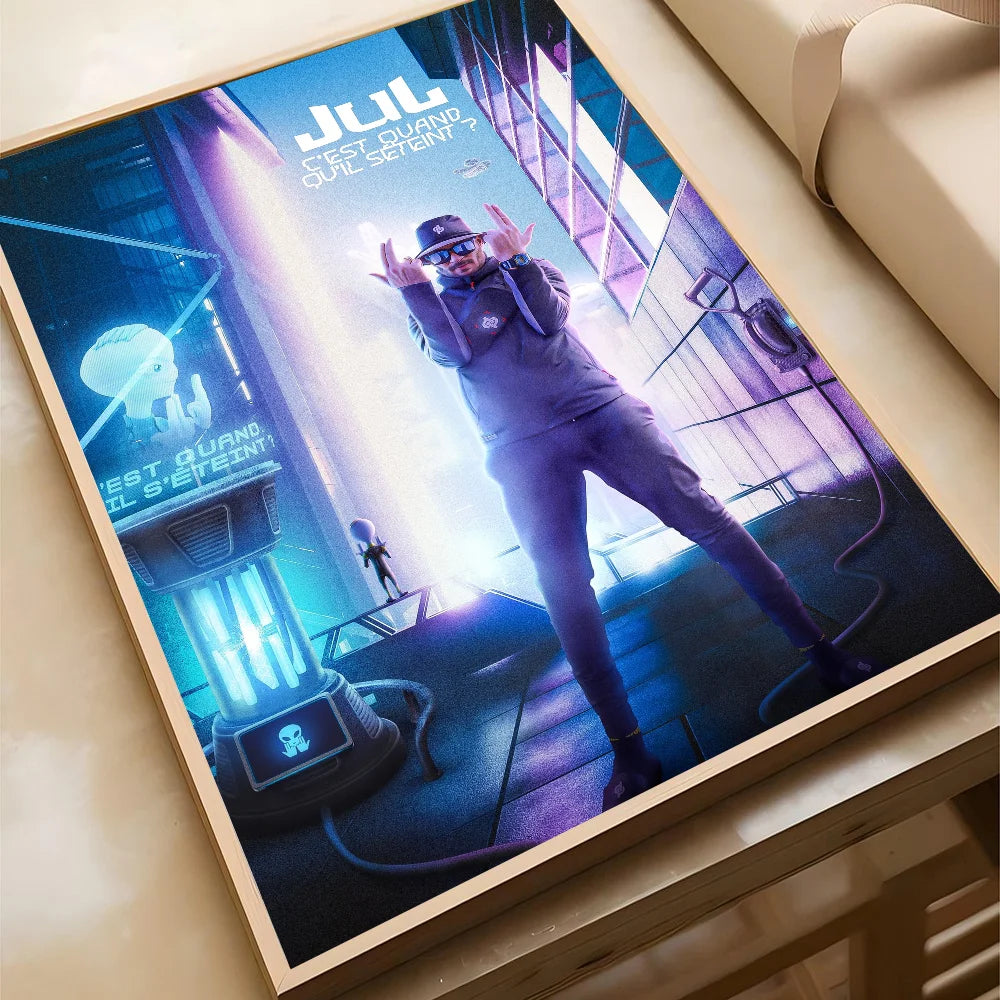 JuL C'est Quand Qu'il S'eteint Rapper Poster - Style accessories 