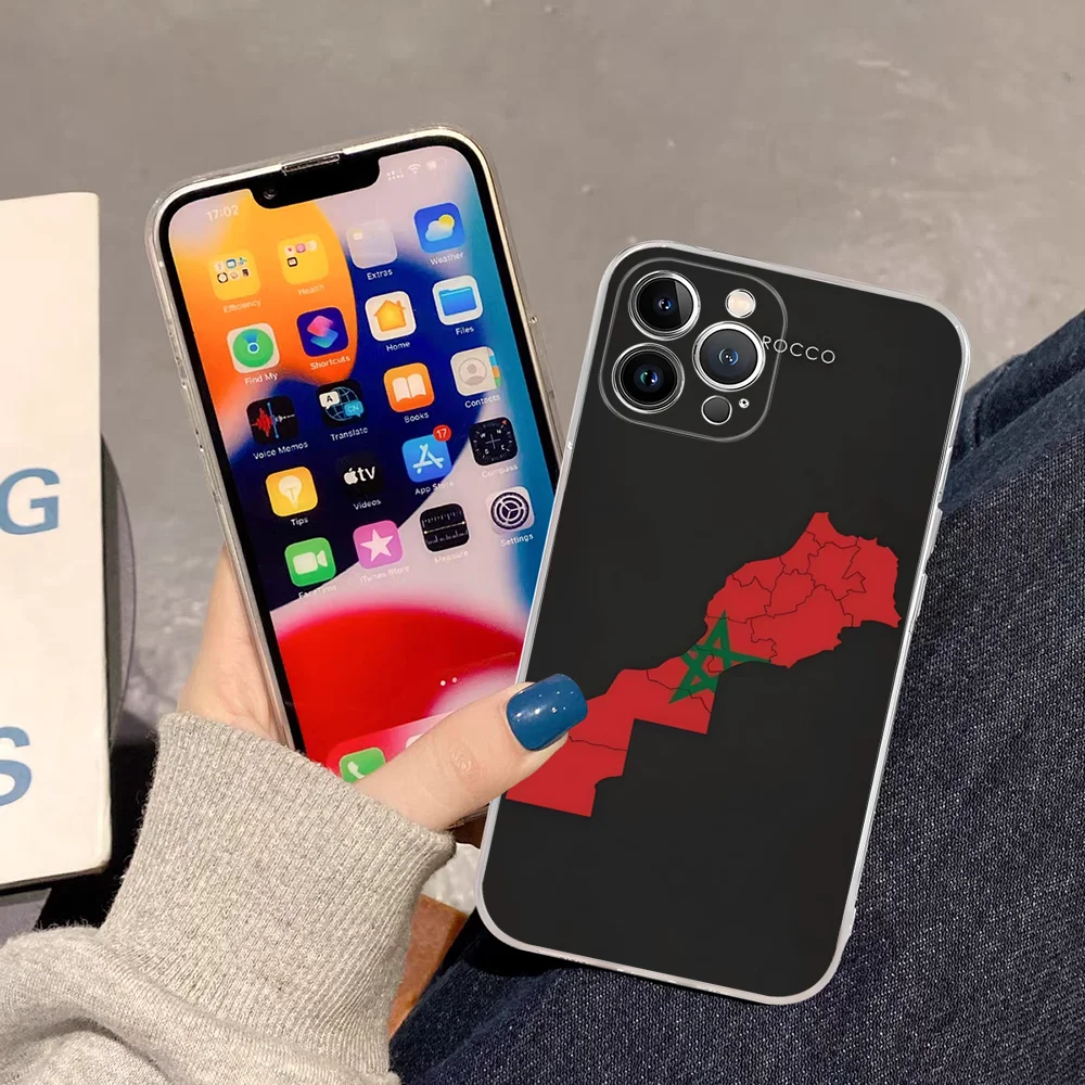 Maroc M-Morocco Flag Phone Case For iPhone 16 15 14 11 12 13 Mini Pro XS Max Cover 6 7 8 Plus X Funda Shell