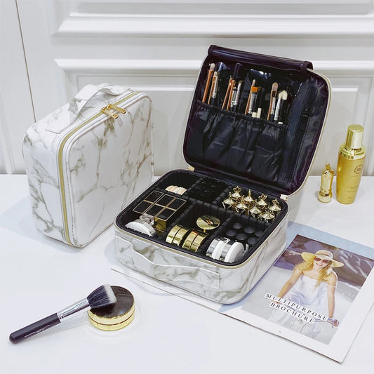 Vanity organiseur beauté idéal pour maquillage effet marbre waterproof - Style accessories 