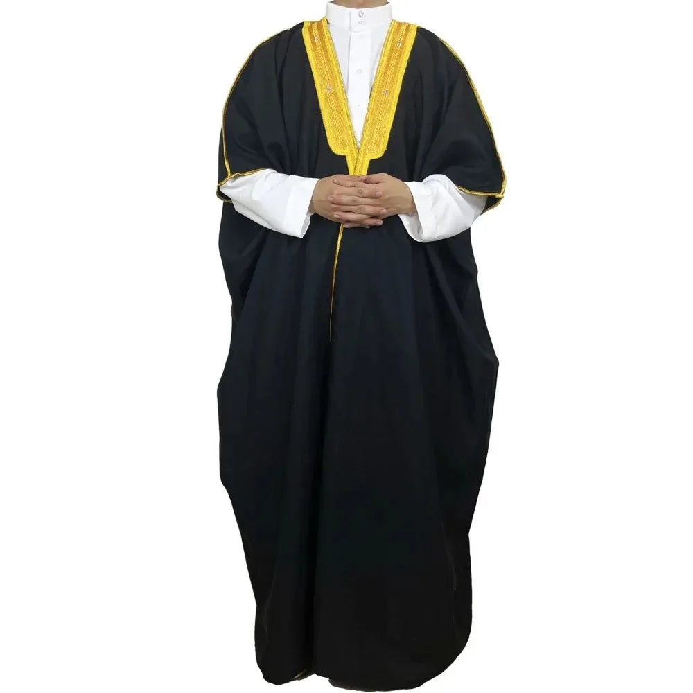 Middle Eastern Style Dubai Saudi Abaya Open - Islamic Modest Dress for Men & Women, Speech & Formal Occasion
