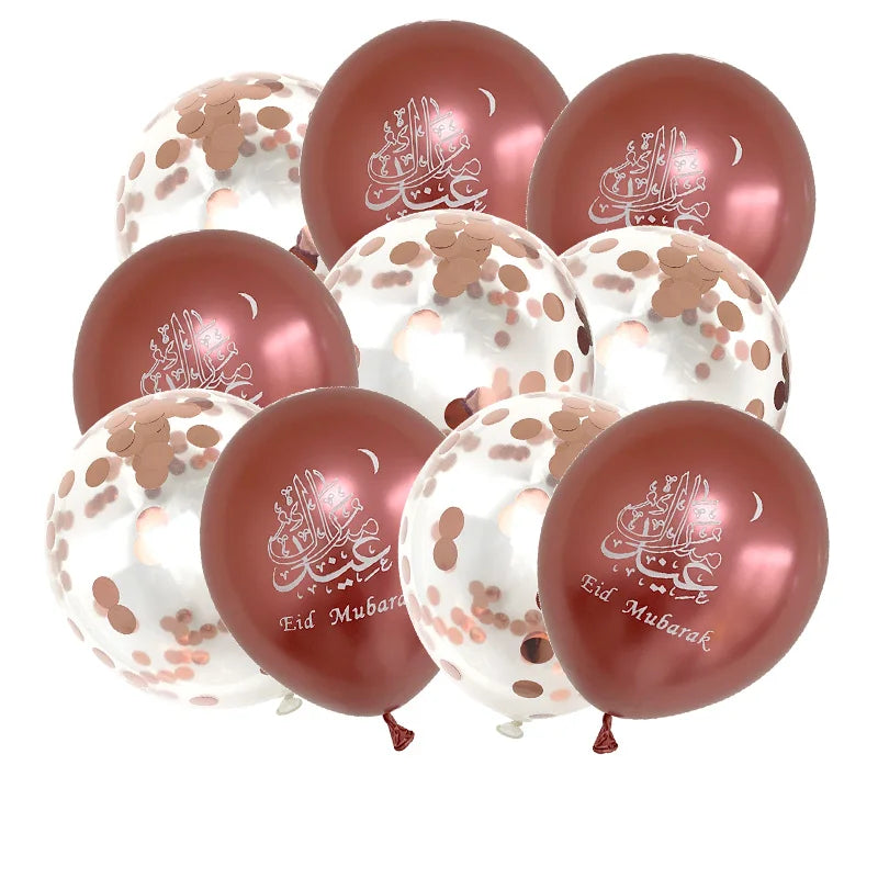 Eid Mubarak Balloons 2024 Ramadan Decorations for Home Moon Star Foil Balloon Muslim Aid Moubarak Kareem Festival Party Supplies