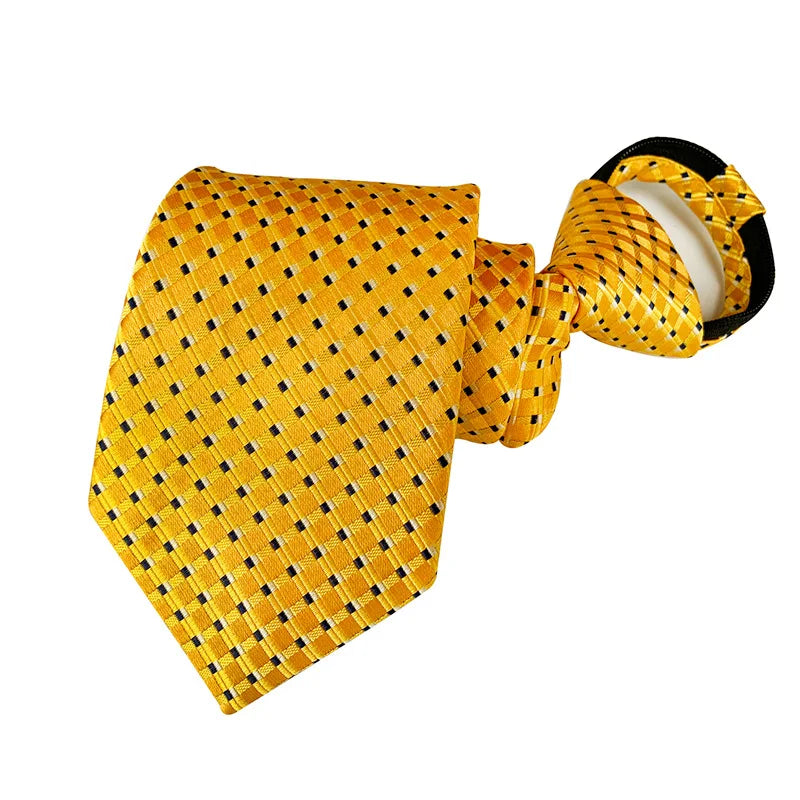 Men Zipper Tie Lazy Ties Fashion 8cm Business Necktie For Man Skinny Slim Narrow Bridegroom Party Dress Wedding Necktie Present