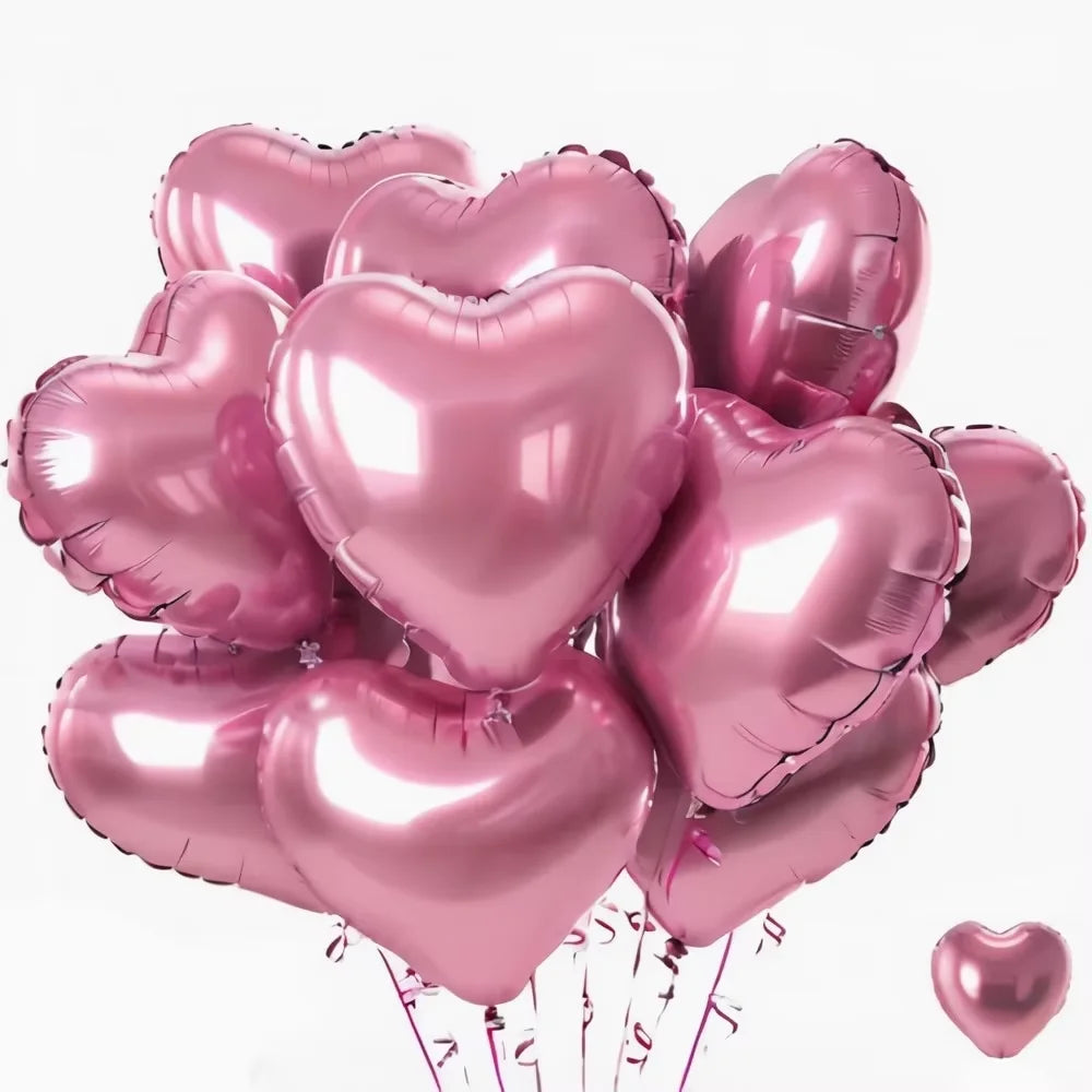 Love shaped foil balloon 18 inches red pink blue heart-shaped balloon Wedding Valentine's Day Anniversary Girls' Party Supplies