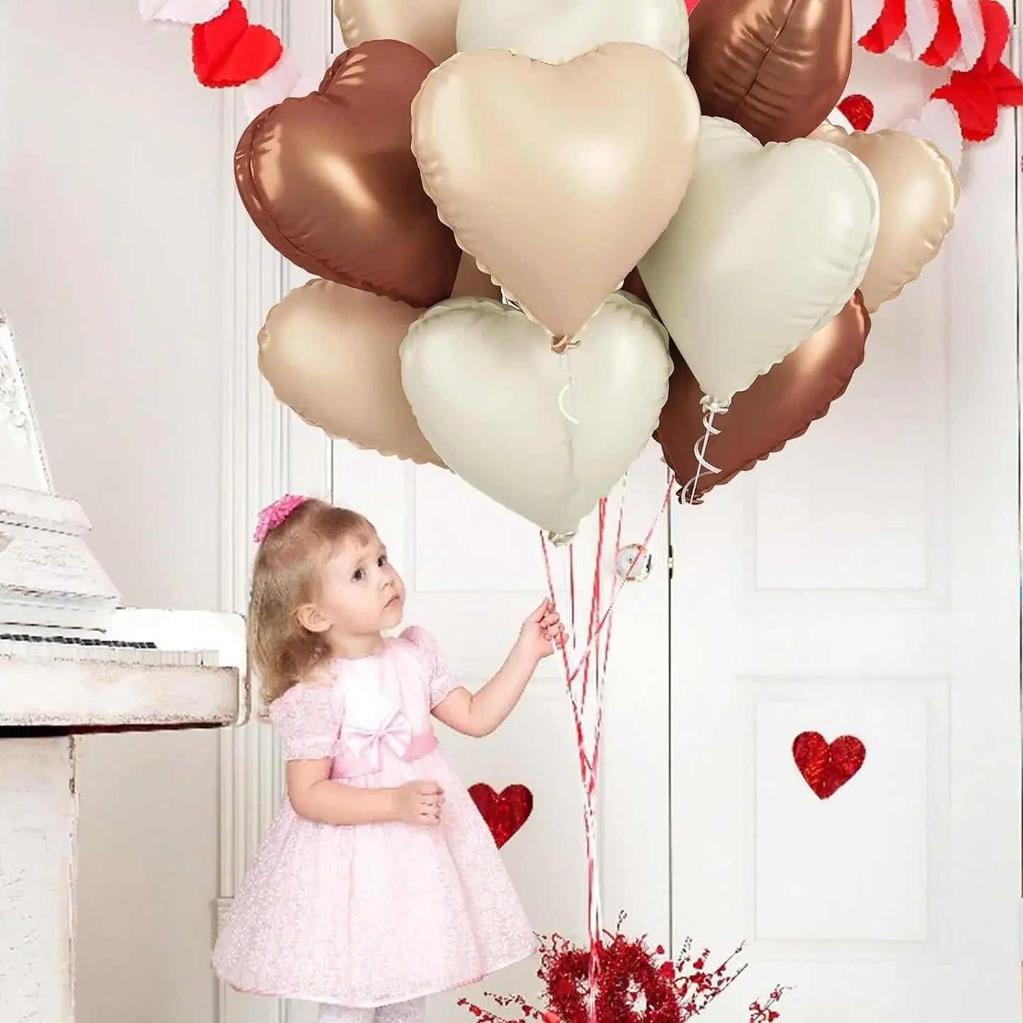 Love shaped foil balloon 18 inches red pink blue heart-shaped balloon Wedding Valentine's Day Anniversary Girls' Party Supplies