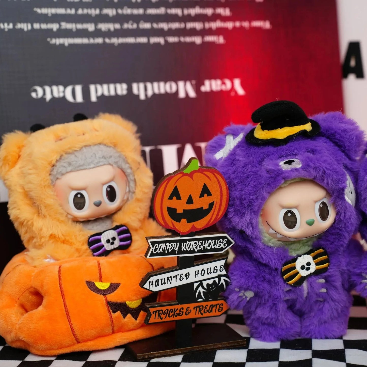 Halloween Interesting Replacement for Labubu 3.0 Pumpkin  Doll Clothes Cute Decoration for 15/17cm Dolls