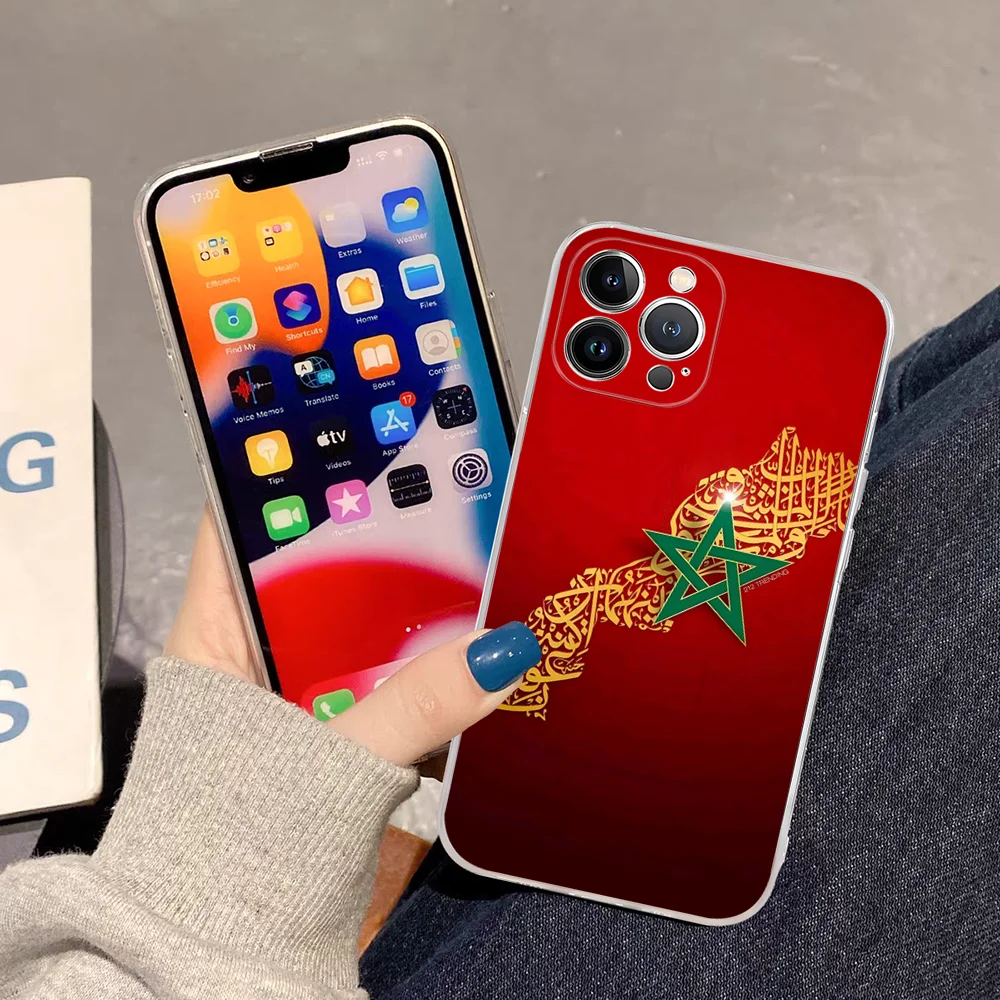 Maroc M-Morocco Flag Phone Case For iPhone 16 15 14 11 12 13 Mini Pro XS Max Cover 6 7 8 Plus X Funda Shell
