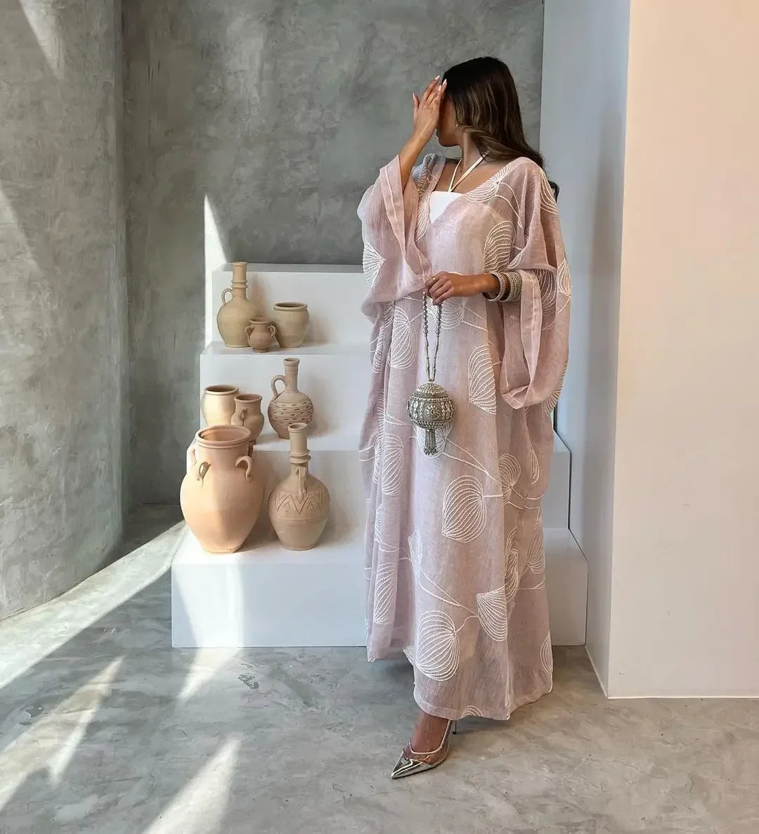 Dubai Robe Elegant and Soft Blossoms, Tank Top, Long Skirts, Two Piece Dress Set, Long Skirts Ramadan Dubai Luxury Islam Elegant