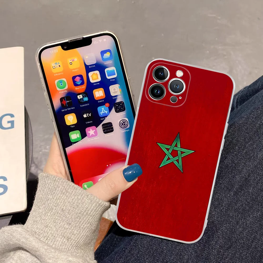 Maroc M-Morocco Flag Phone Case For iPhone 16 15 14 11 12 13 Mini Pro XS Max Cover 6 7 8 Plus X Funda Shell