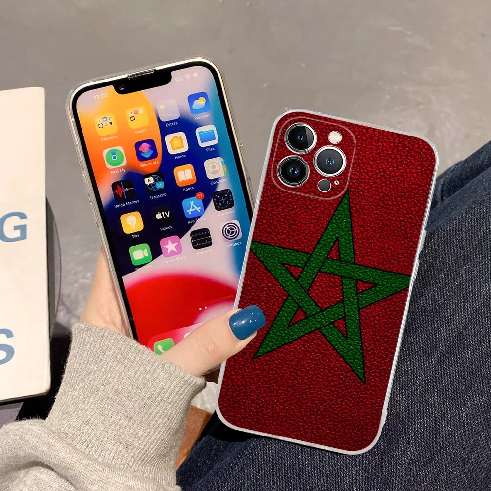 Maroc M-Morocco Flag Phone Case For iPhone 16 15 14 11 12 13 Mini Pro XS Max Cover 6 7 8 Plus X Funda Shell