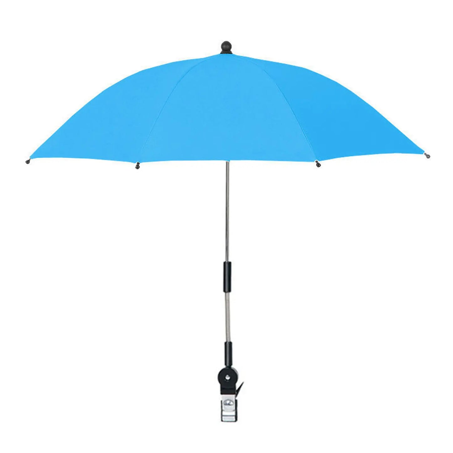 ZK20 Parapluie de chaise de plage Protection UV Parasol de poussette pour bébé 360 ° Pare-soleil de chaise réglable avec pince