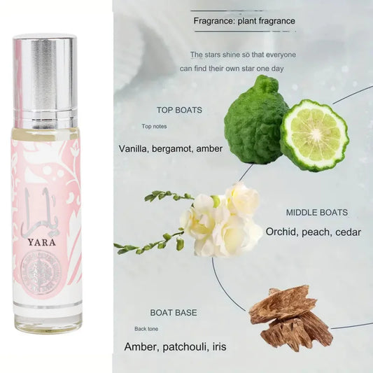10ml Yara Eau De Parfum Roll-on High Quality  Arabian Perfume for Women  Lasting Fragrance Pheromone Light Fragrance
