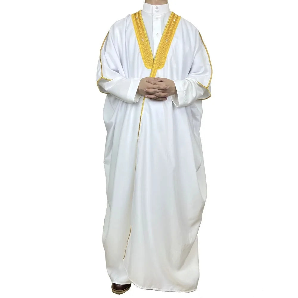Middle Eastern Style Dubai Saudi Abaya Open - Islamic Modest Dress for Men & Women, Speech & Formal Occasion
