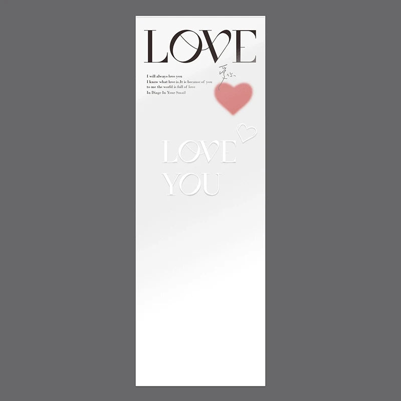20pcs LOVE Transparent Rose Packaging Bags Valentine's Day Flower Packaging Transparent Bag Waterproof Bouquet Cover