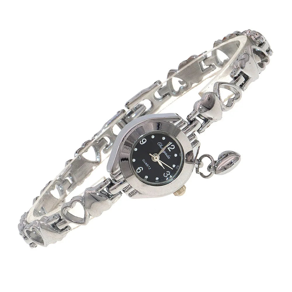Hollow Out Heart Women Bracelet Watch Fashion Valentine's Day Gift Quartz Ladies' Clock Small Dial Delicate Woman Wristwatch