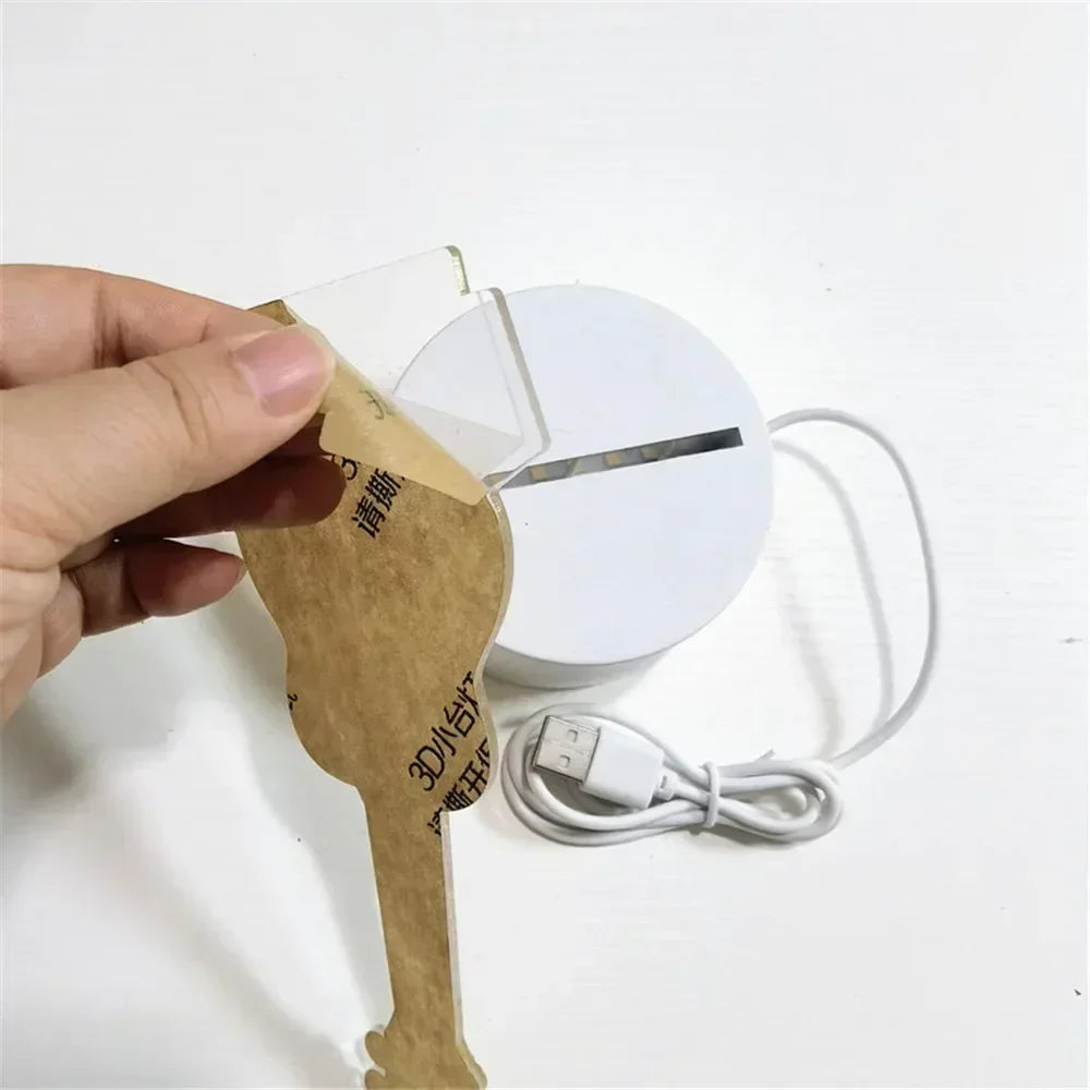 Eid Mubarak USB Operated 3D LED Night Light 2026 Eid Party Holiday Decoration Table Ornament Muslim Ramadan Decoration for Home