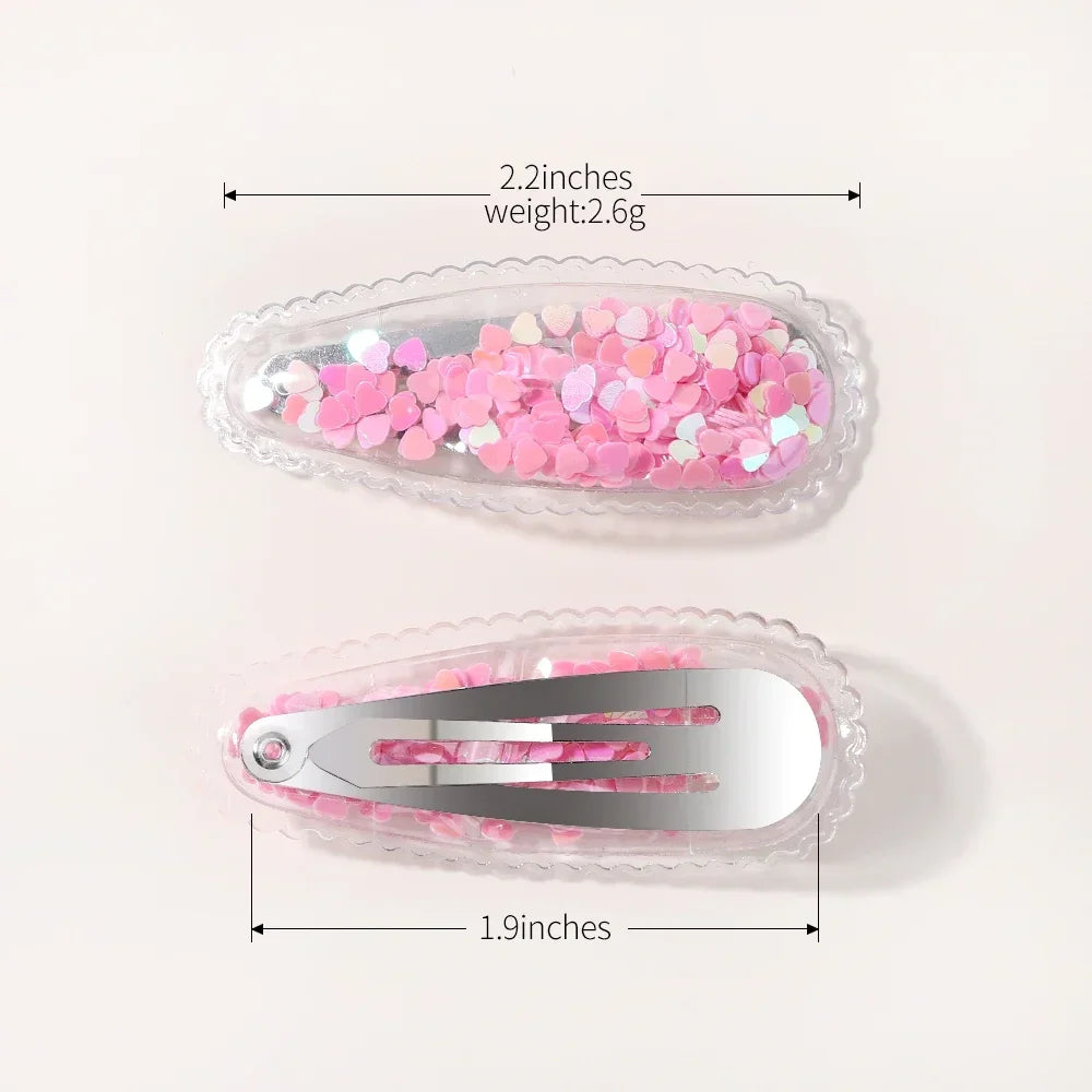 6pcs/set barrettes pour filles - Style accessories 