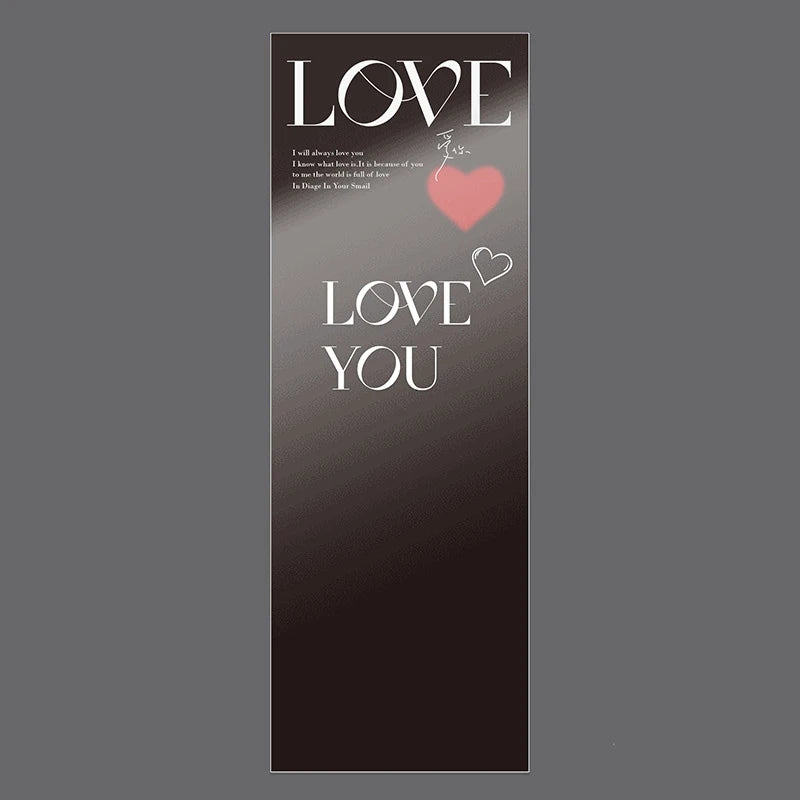 20pcs LOVE Transparent Rose Packaging Bags Valentine's Day Flower Packaging Transparent Bag Waterproof Bouquet Cover