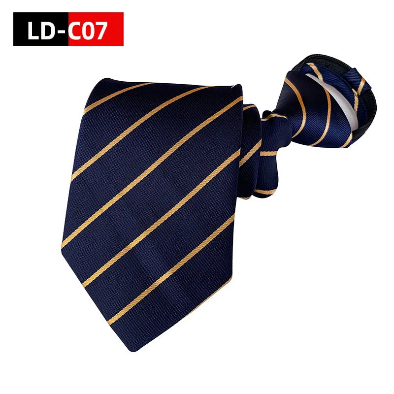 Men Zipper Tie Lazy Ties Fashion 8cm Business Necktie For Man Skinny Slim Narrow Bridegroom Party Dress Wedding Necktie Present