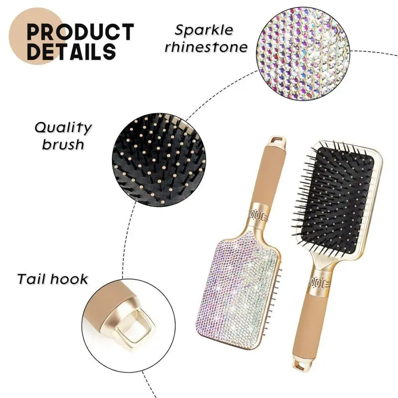 Luxury Bling Crystal brosse à cheveux - Style accessories 