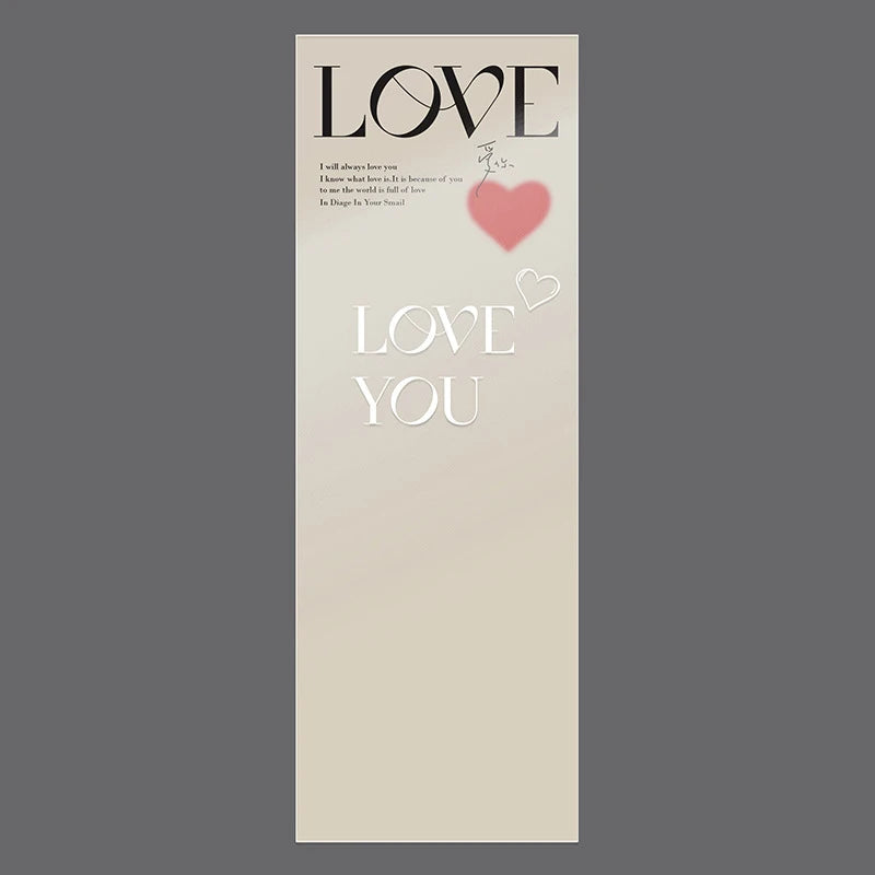 20pcs LOVE Transparent Rose Packaging Bags Valentine's Day Flower Packaging Transparent Bag Waterproof Bouquet Cover