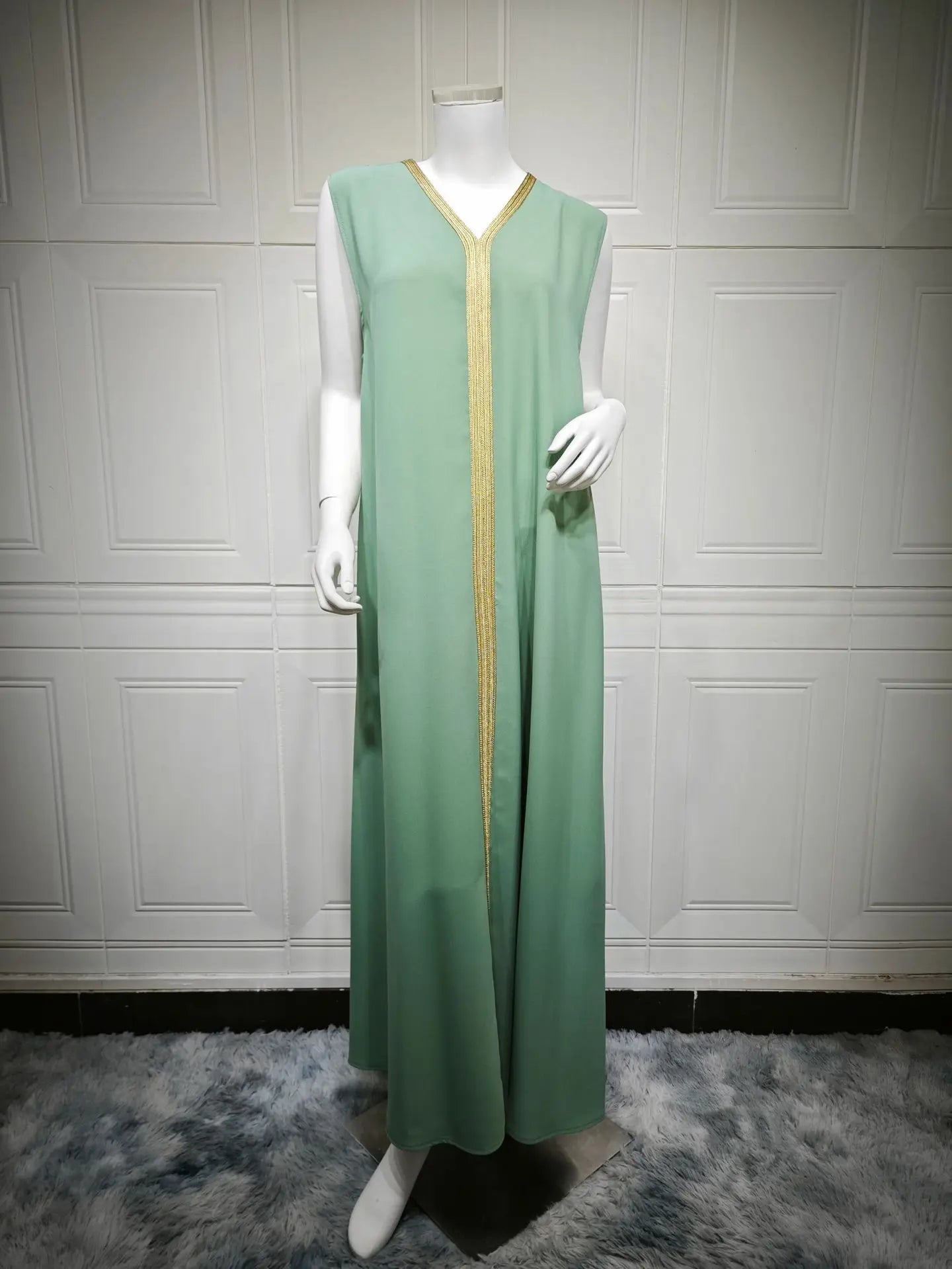 Eid Muslim Party Dress for Women Abaya with Inner Dress 2 Piece Set Jalabiya Ramadan Abayas Robe Caftan Vestidos Largos Kebaya