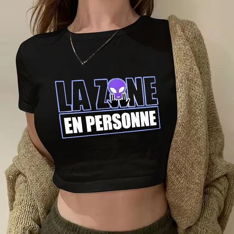 Maillot Jul Cropped Tee Shirt Girl Harajuku Gothic Sexy T-shirt Women Funny Summer Tshirt Graphic Y2k Crop Tops Clothing Female