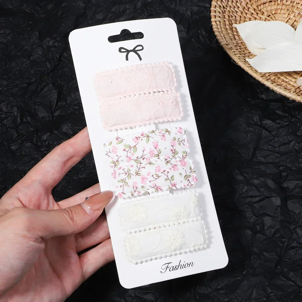 6pcs/set barrettes pour filles - Style accessories 