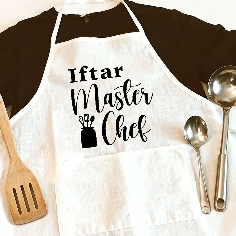 Iftar Head Sous Chef apron for mom grandma kid children Muslim Islamic Ramadan Mubarak Kareem Eid al Fitr decoration supplies
